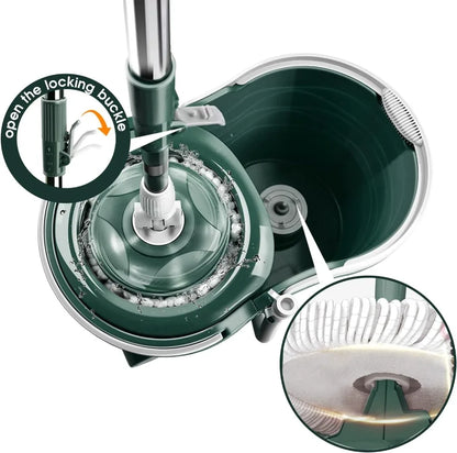 Spin Mop Bucket with Wringer Set