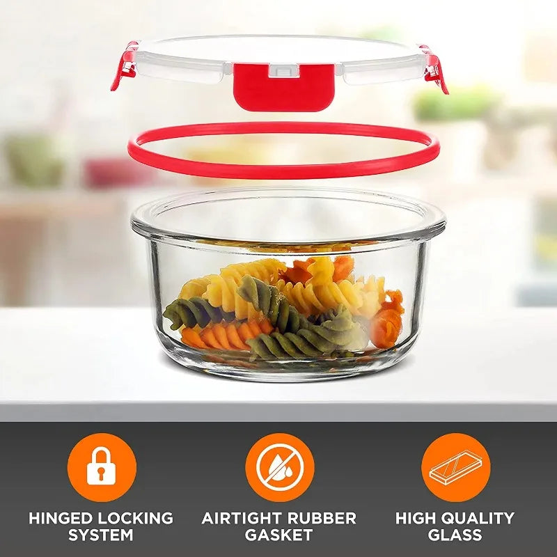 12-Piece Food Glass Storage Containers